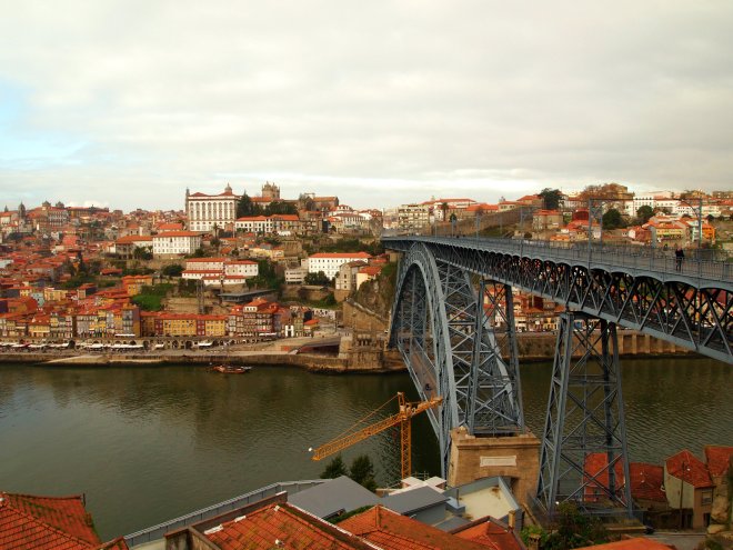bridge and river porto portugal