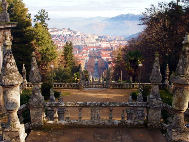 view from top of step lamego portugal